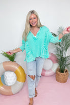 Jacob Mineral Washed Rib Knit Pullover Top - Be You Boutique