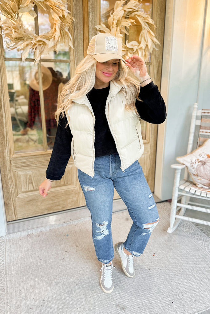 The Charlie Corded Crew Sweatshirt - Be You Boutique