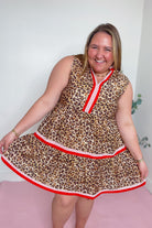Becky Animal Print Sleeveless Tiered Dress - Be You Boutique