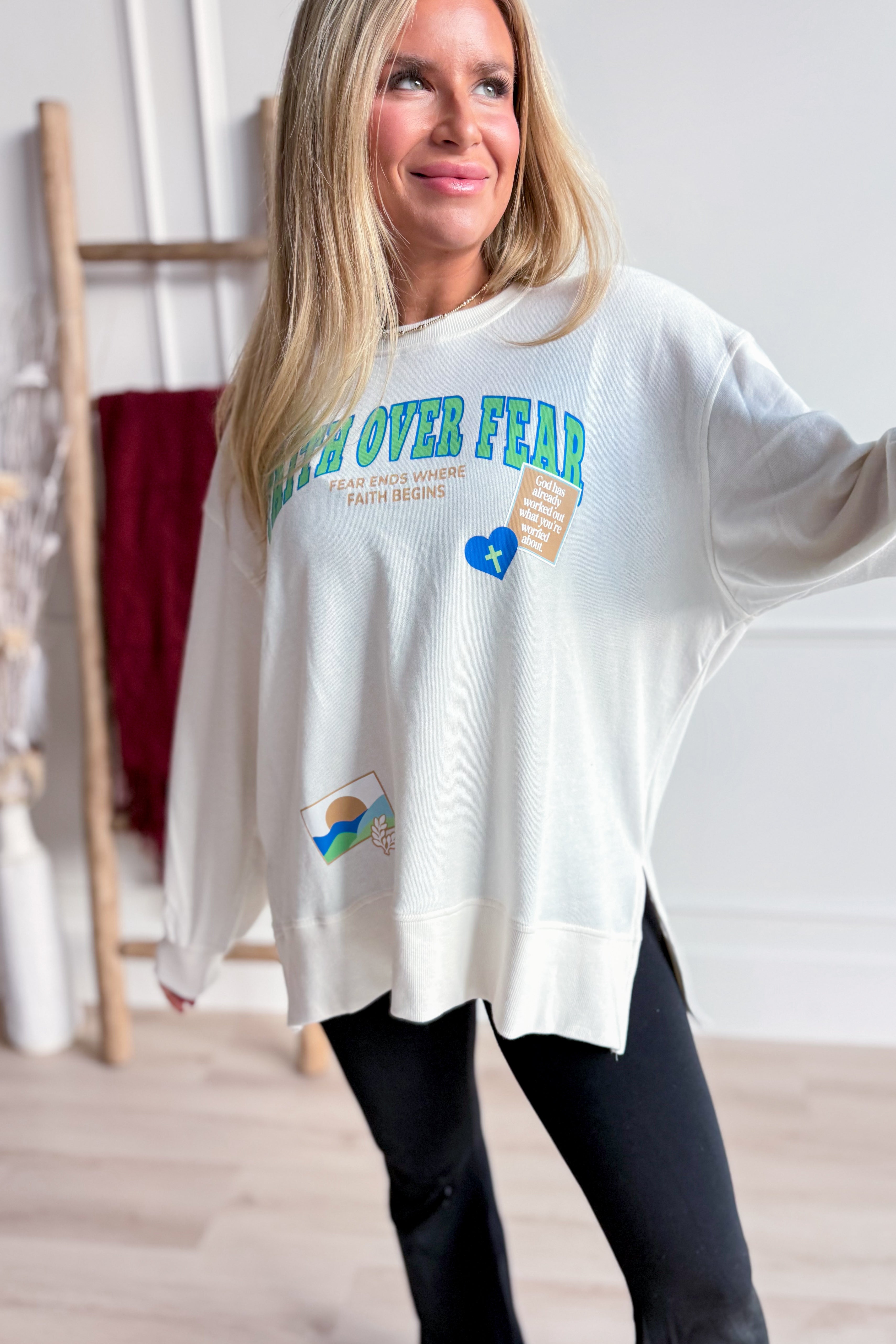Faith Over Fear Pullover - Be You Boutique