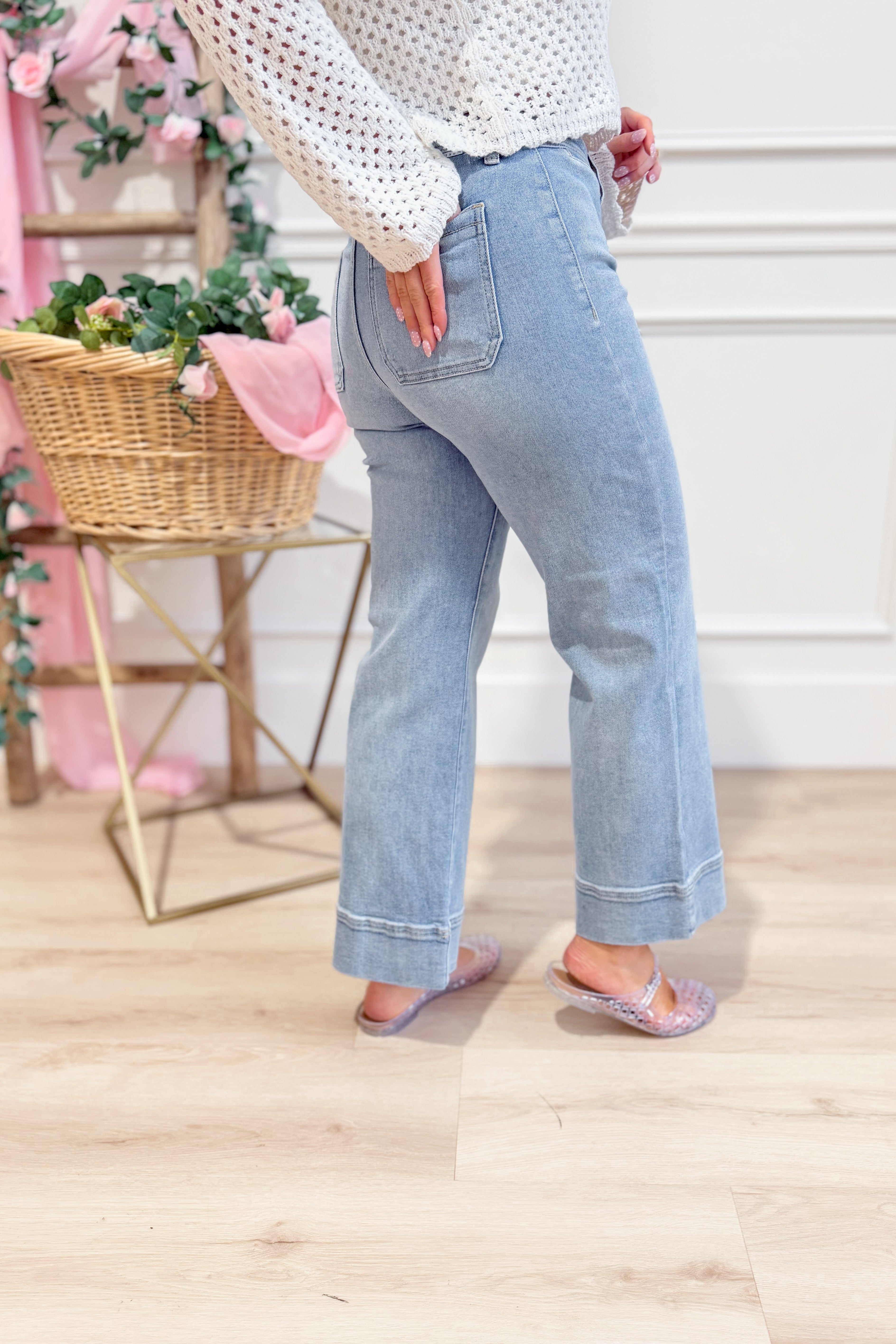 Risen Bruce High Rise Wide Leg Jean [0-3X] - Be You Boutique