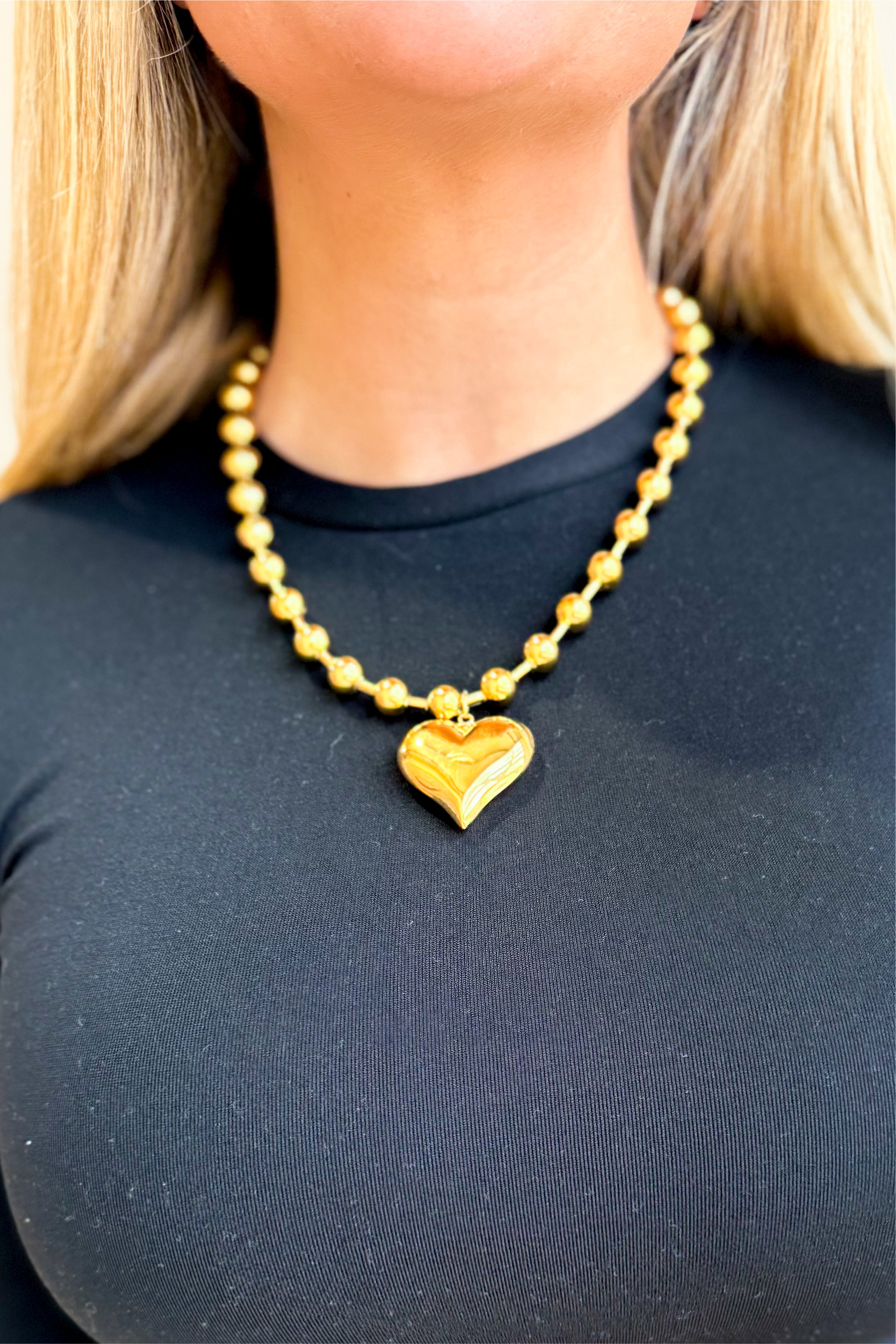 Chansutt Pearls Chelsey Chunky Heart Necklace - Be You Boutique