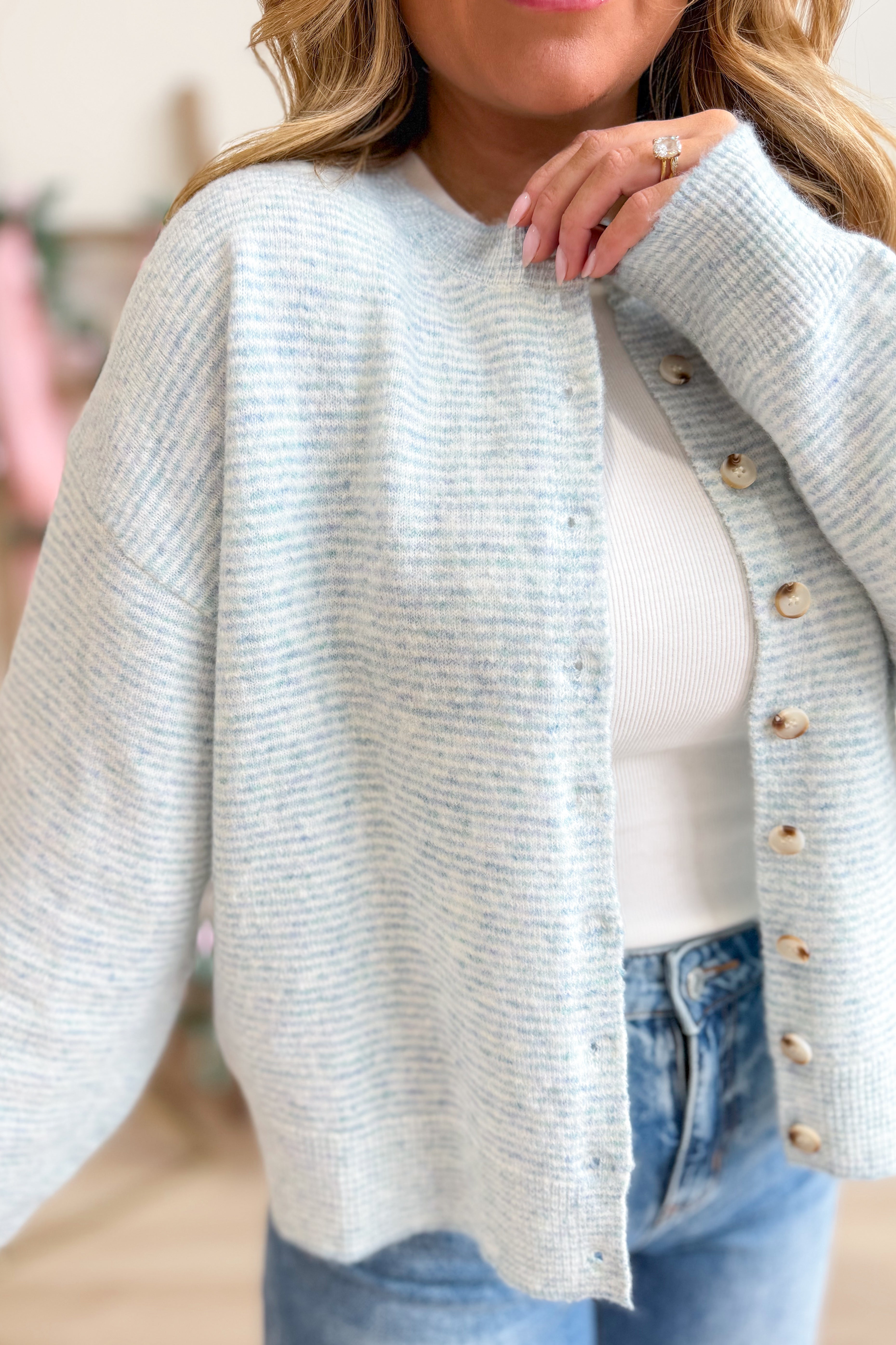 Jameson Striped Button Up Cardigan - Be You Boutique