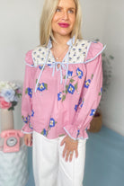 Jazlyn Floral Puff Sleeve Top - Be You Boutique