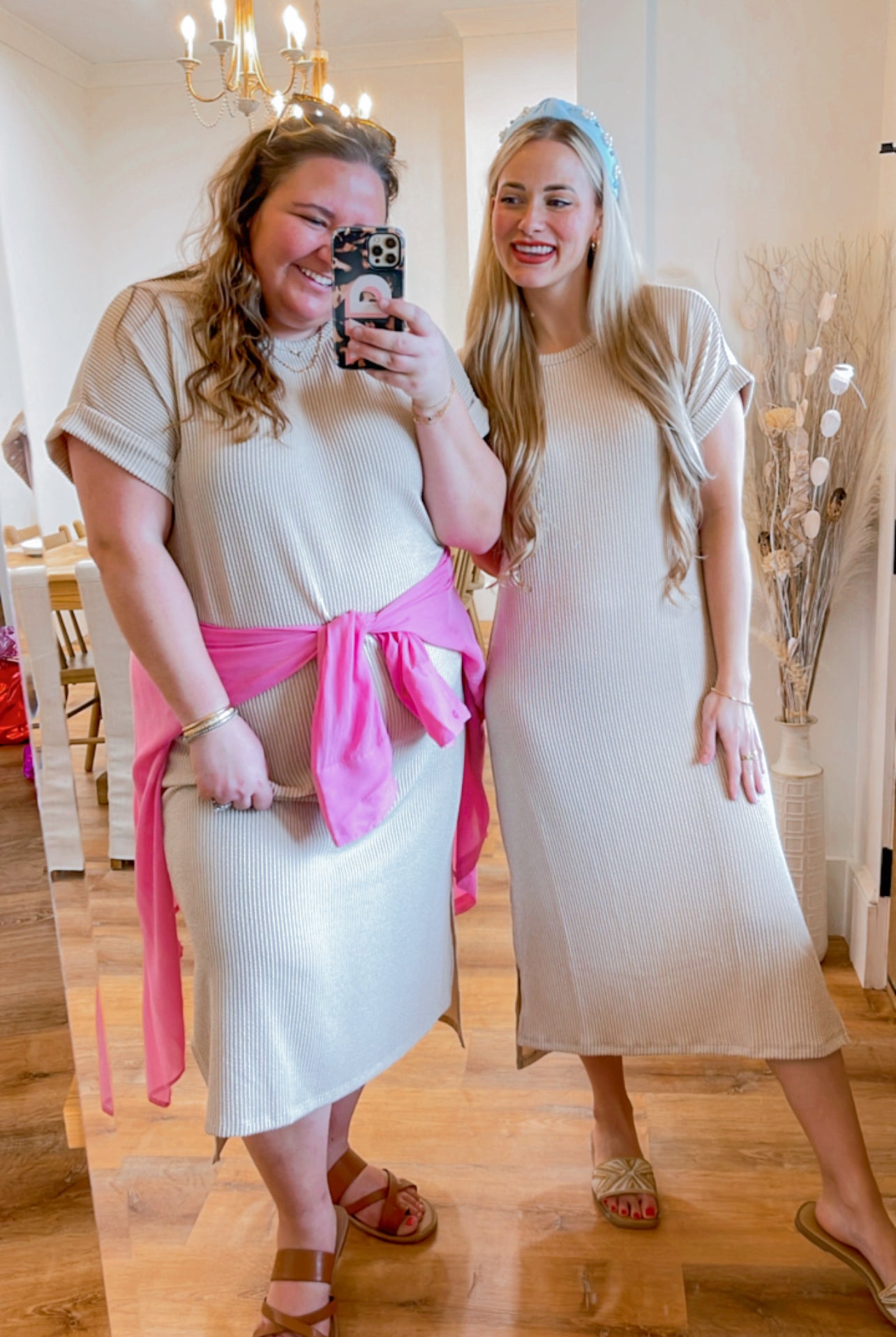Phoebe Ribbed Short Sleeve Midi Dress - Be You Boutique