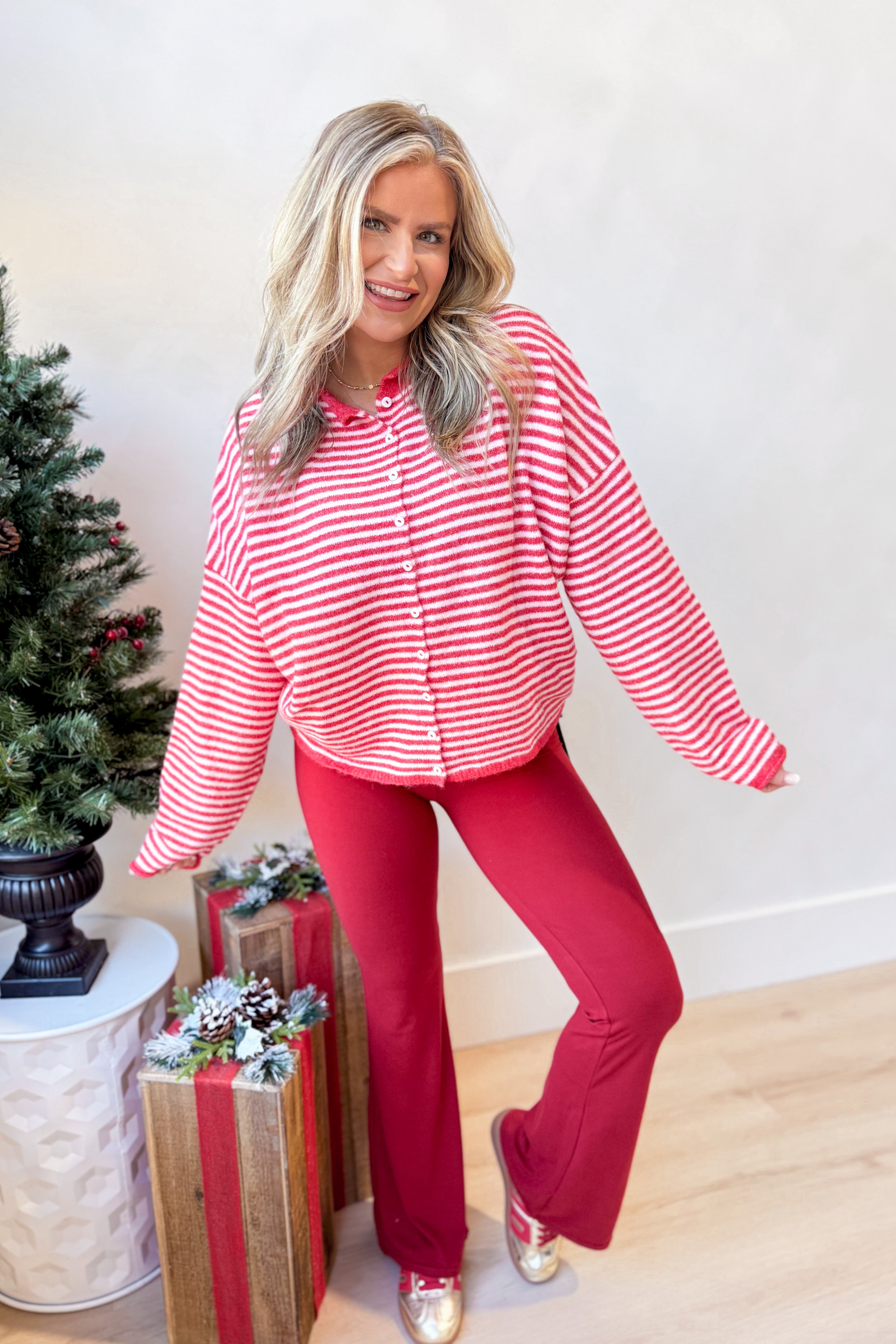 Olivia Mini Striped Cardigan - Be You Boutique