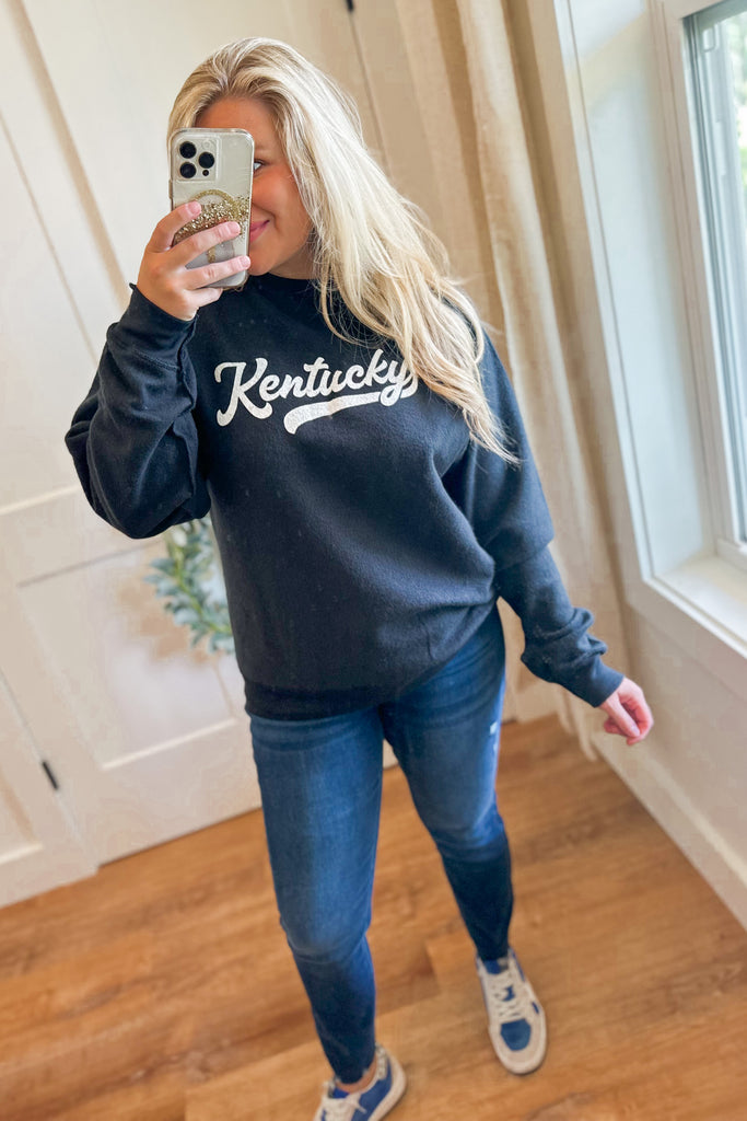 Kentucky Inside Out Black Long Sleeve Sweatshirt Top - Be You Boutique