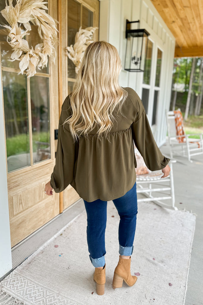 Lincoln Casual Oversized Button Down Long Sleeve Top - Be You Boutique