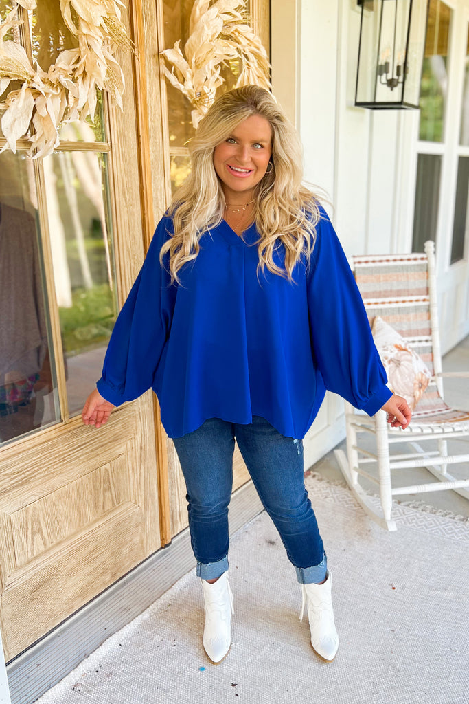 Lucas V Neck Casual Flowy Top - Be You Boutique
