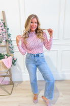 Whitney Floral High Neck Long Sleeve Top - Be You Boutique