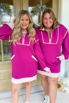 Joseph Solid Ribbed Zip Up Long Sleeve Collared Dress [S~2x] - Be You Boutique