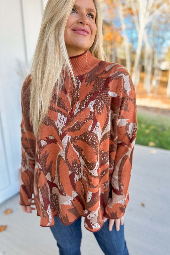 Dori Long Sleeve Mock Neck Sweater - Be You Boutique