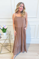 Wishlist Wilma flowy maxi dress in lightweight fabric with a relaxed fit, ideal for casual or dressy occasions.