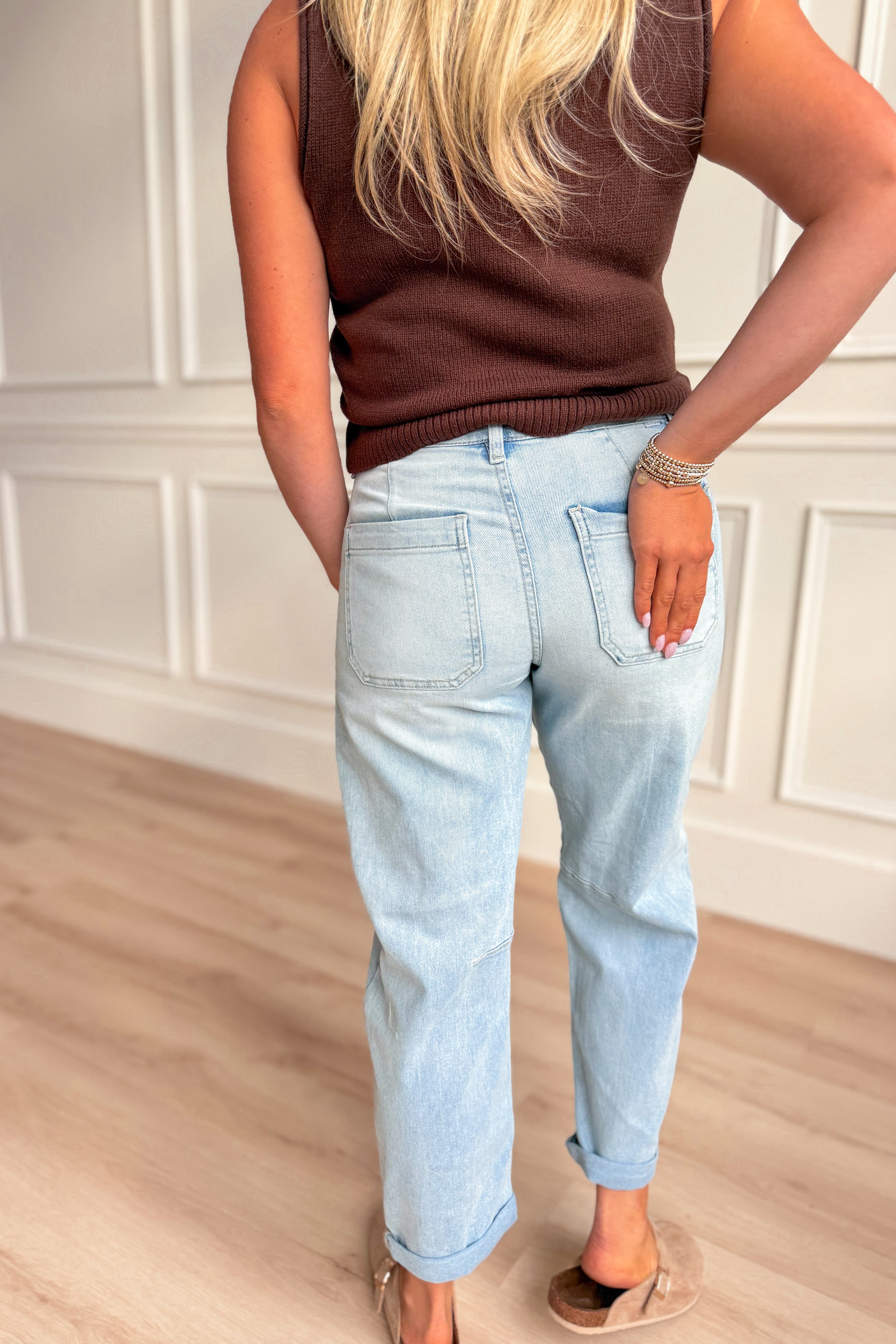 Risen Zach Mid Rise Barrel Jeans [1-3XL] - Be You Boutique