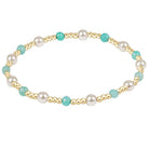 Enewton Amazonite and pearl sincerity bracelet with 4mm beads, elegant jewelry piece featuring Amazonite stones and pearls.