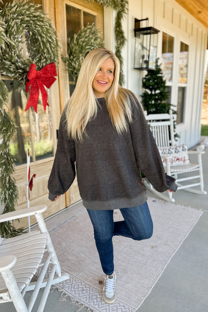 Delores Long Sleeve Oversized Top - Be You Boutique