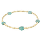 Enewton 2mm Amazonite admire small gem from 222 other jewelry collection, showcasing a vibrant blue-green gemstone.