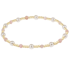 Enewton pink opal 4mm pearl sincerity bracelet with pink gemstone beads on a delicate jewelry strand.