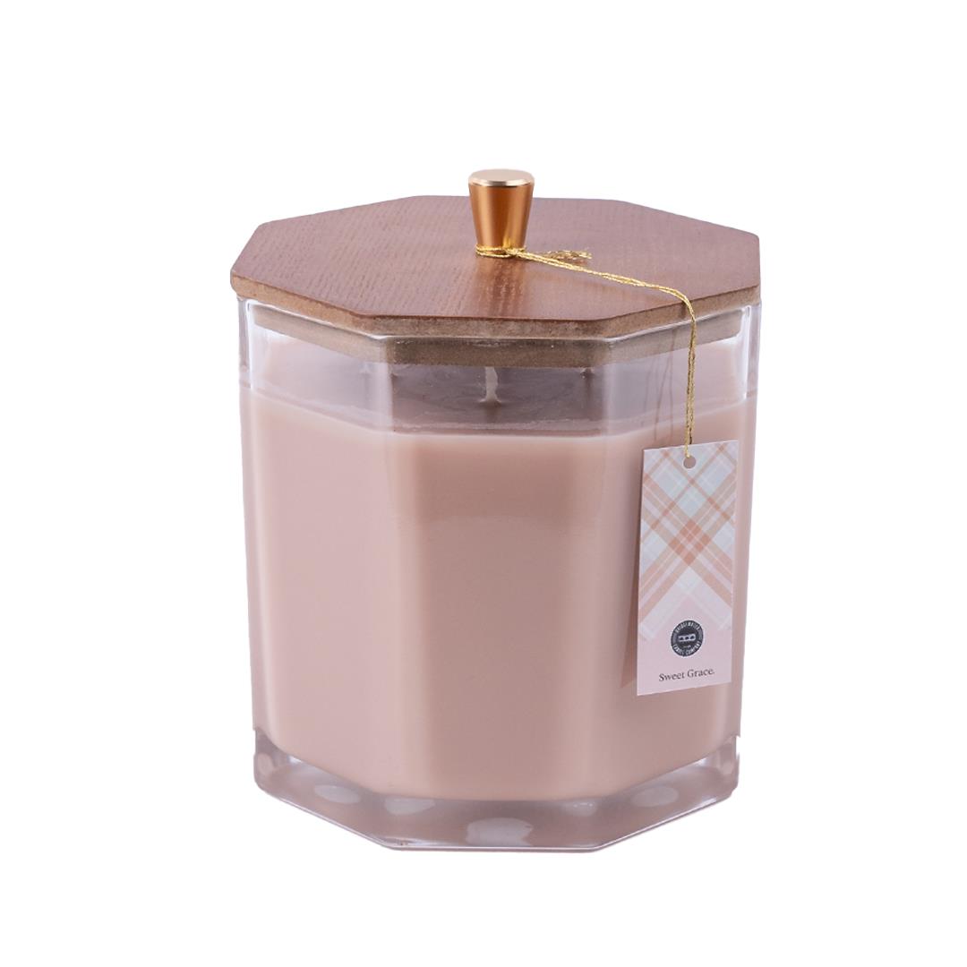 Bridgewater Candle Co. Sweet Grace Holiday large decor candle with festive design, perfect for home fragrance.