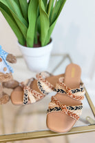 Soda Rayko Tan multi-braided sandal from Soda 212 Other Shoes collection, featuring tan leather straps and braided design.