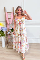 Abigail Floral Front Bow Detailed Dress - Be You Boutique