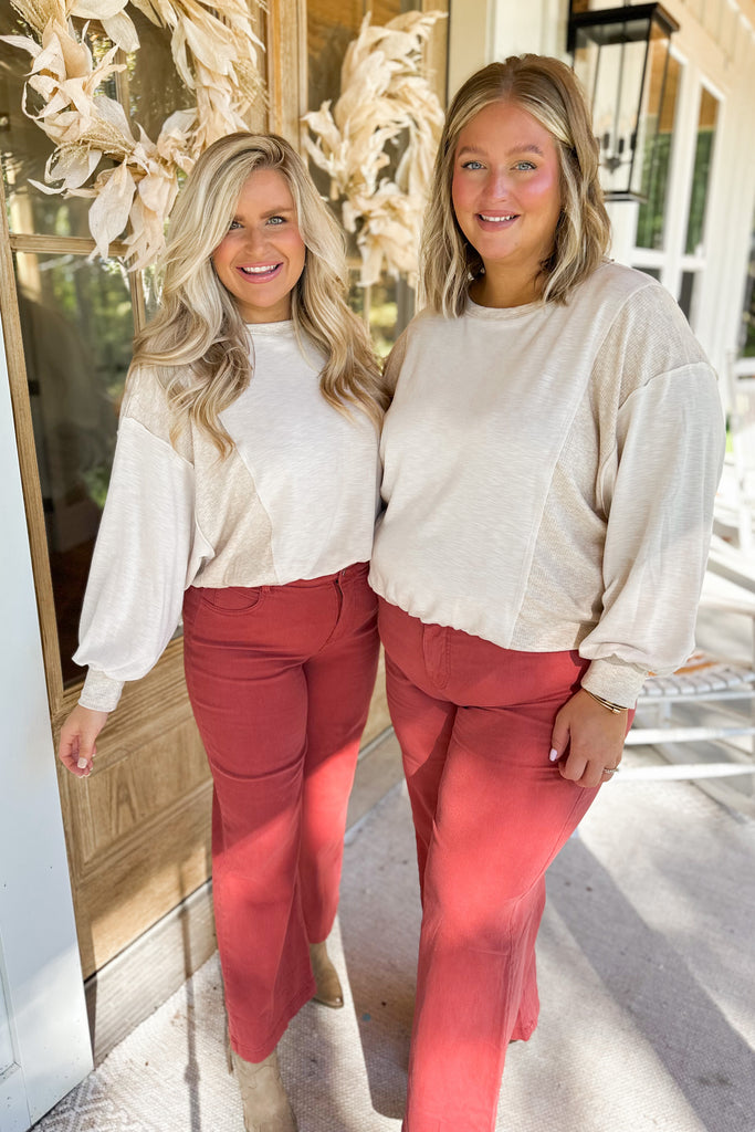 Georgie Long Sleeve Ribbed top - Be You Boutique