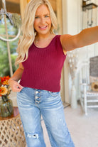 Ellis Sleeveless Textured Lightweight Sweater Top - Be You Boutique