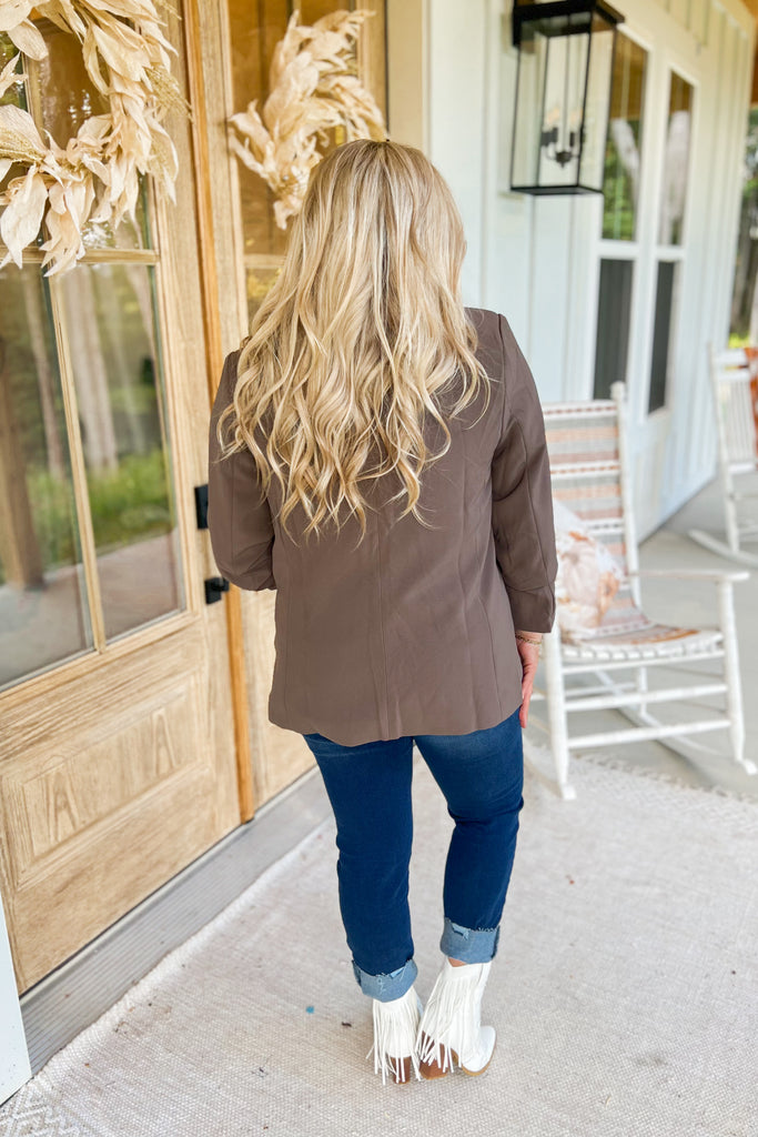 Thomas Classic Blazer with Shawl Lapel Collar and Pockets - Be You Boutique