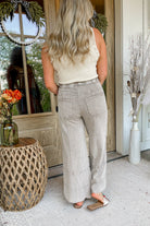 Bradley Mineral Washed Terry Knit Wide Leg Pants - Be You Boutique
