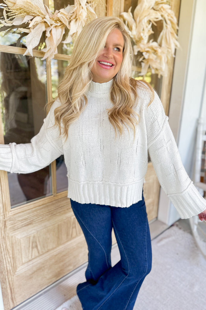 Leonardo Cross Design Knitted Sweater - Be You Boutique