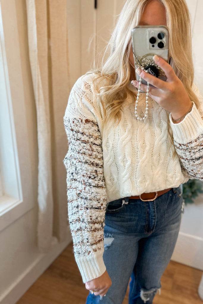 Ivy Plaid Printed Back Detail Oversized Sweater - Be You Boutique