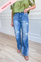 Risen Carter Mid Rise Baggy Wide Leg Jeans [0-3X] - Be You Boutique