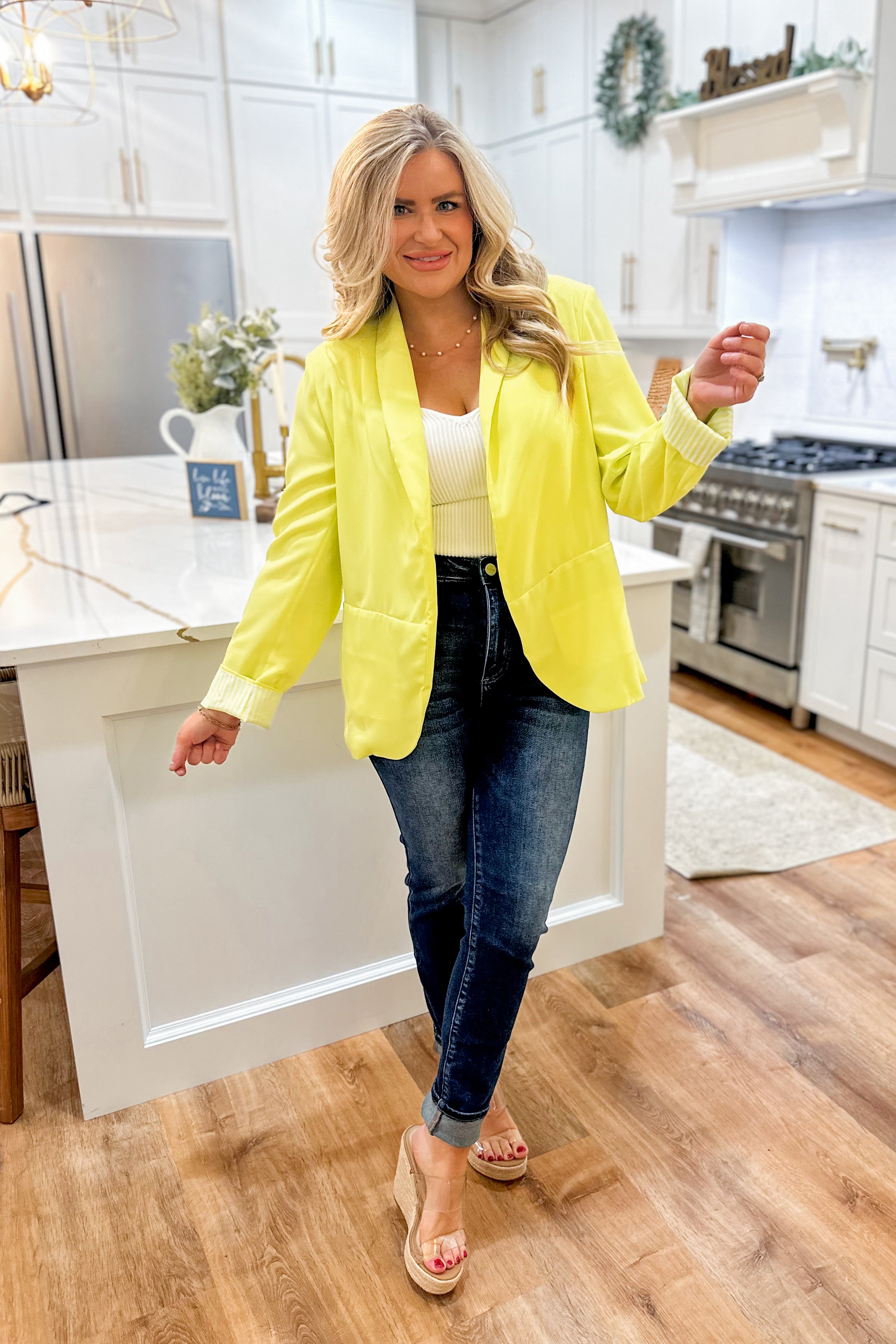 Peyton Long Sleeve Blazer - Be You Boutique