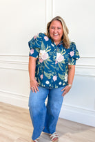 Sandra Floral Puff Sleeve Top - Be You Boutique