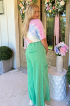Bradley Mineral Washed Terry Knit Wide Leg Pants - Be You Boutique