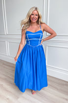 Becca Sweetheart Solid Trim Midi Dress - Be You Boutique