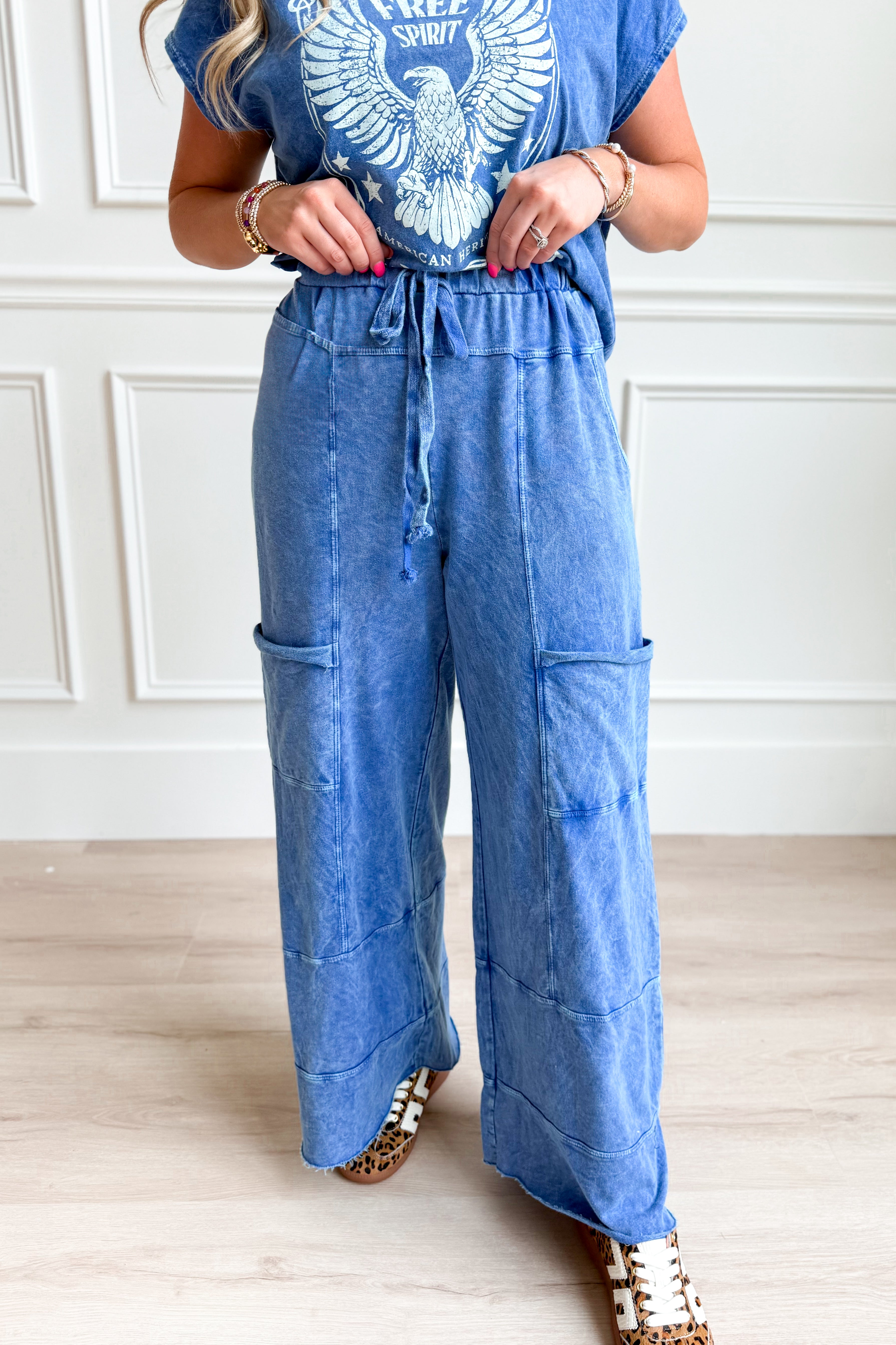 Haley Mineral Washed Wide Leg Pant - Be You Boutique