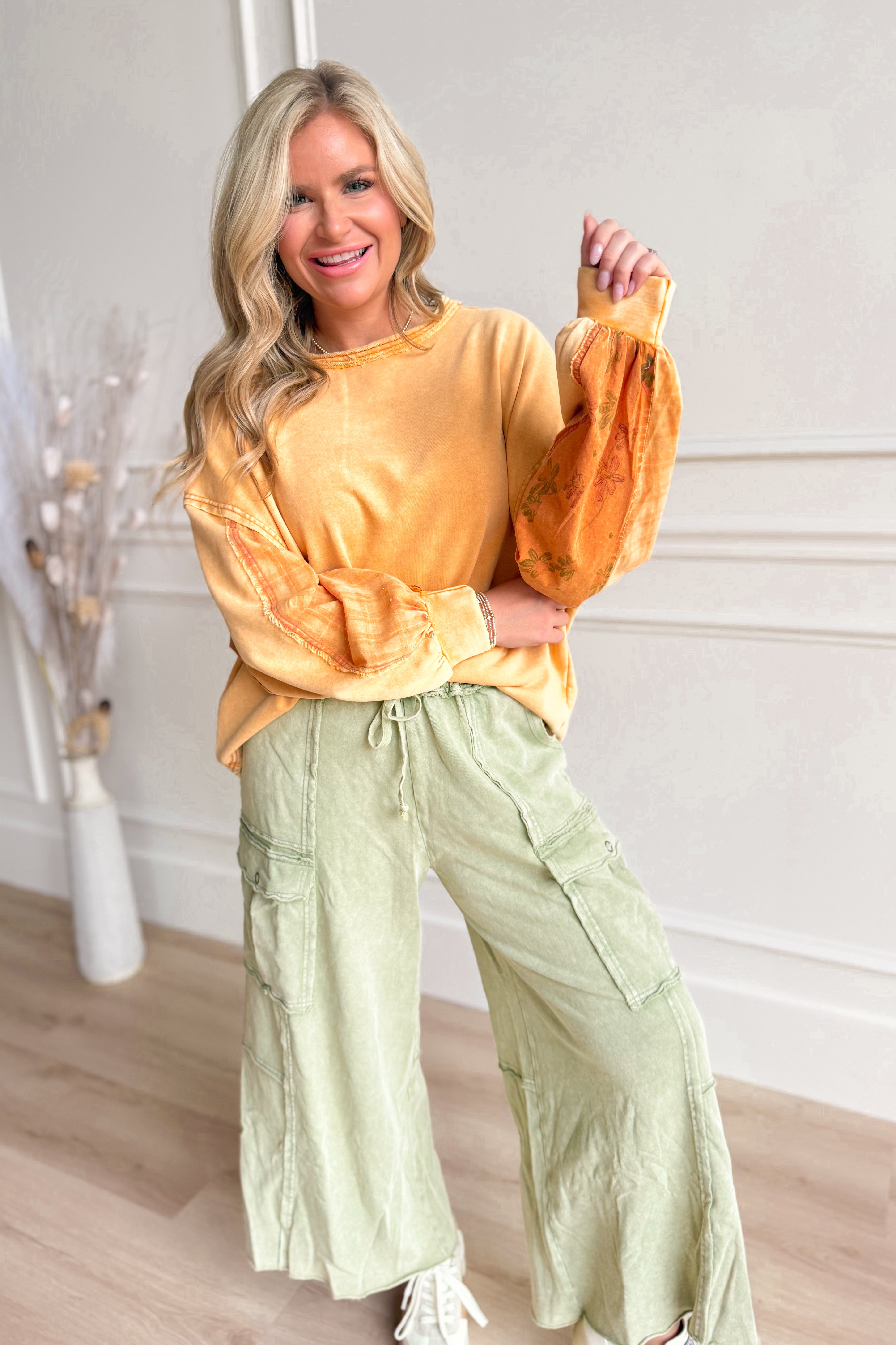 Liz Dolman Sleeve Printed Top - Be You Boutique