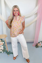 Shannon Ditsy Floral Ruffle Sleeve Top - Be You Boutique
