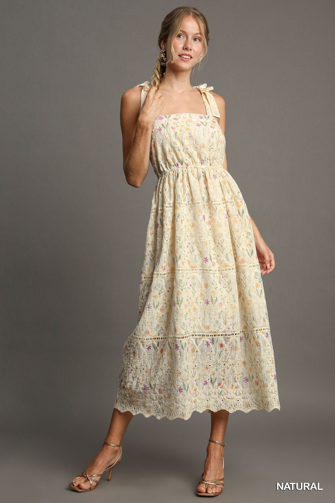 Sydney Eyelet Tiered Midi Dress - Be You Boutique