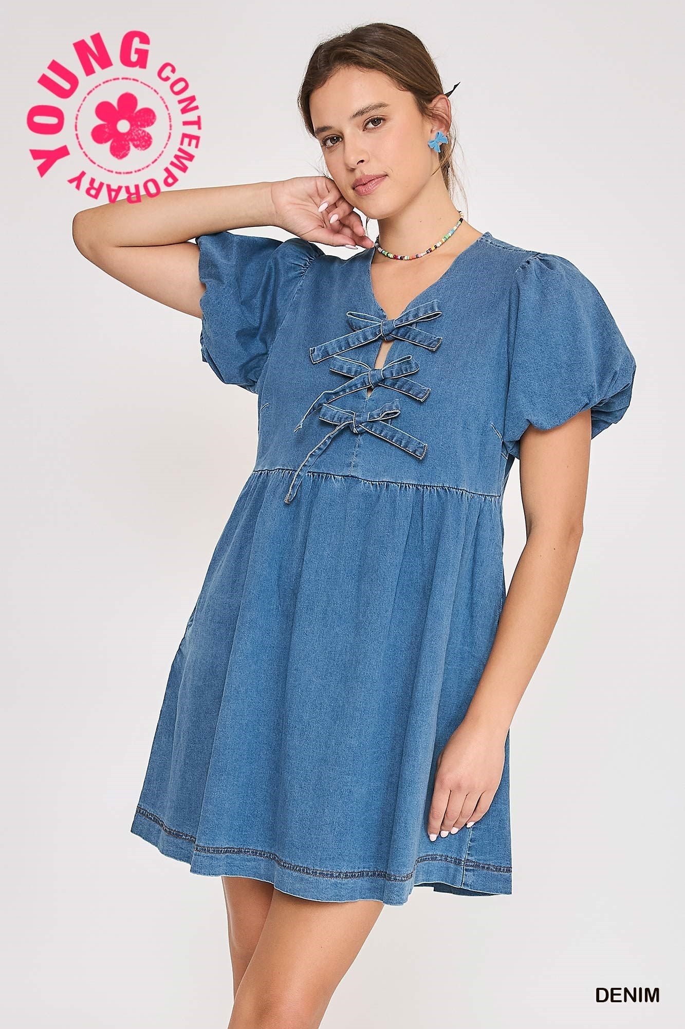 Heather Balloon Sleeve Peplum Dress - Be You Boutique