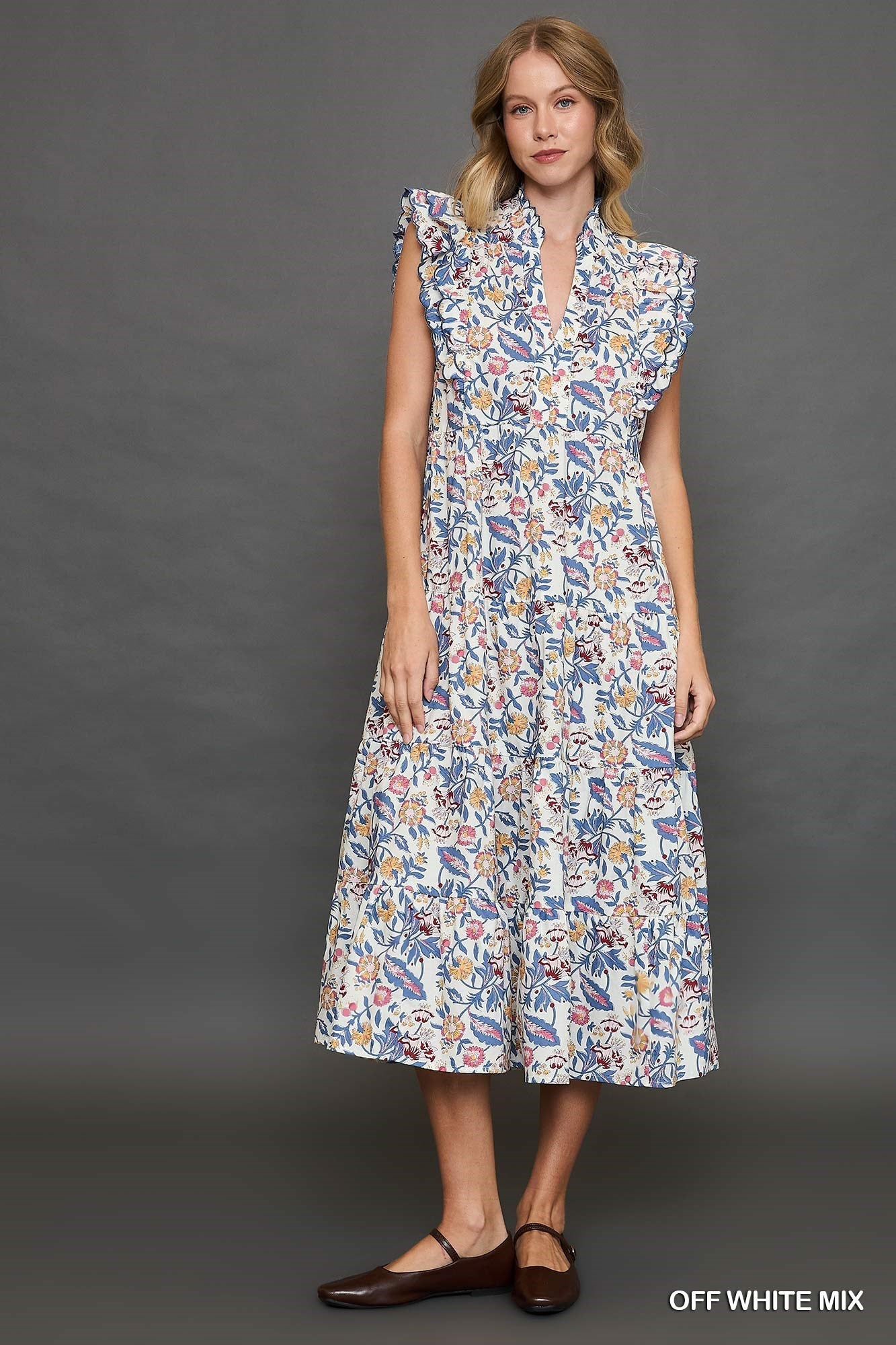 Carol Garden Floral Midi Dress - Be You Boutique