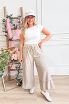 Caris Mineral Washed Upside Down Terry Knit Wide Leg Palazzo Pants [S~3X] - Be You Boutique