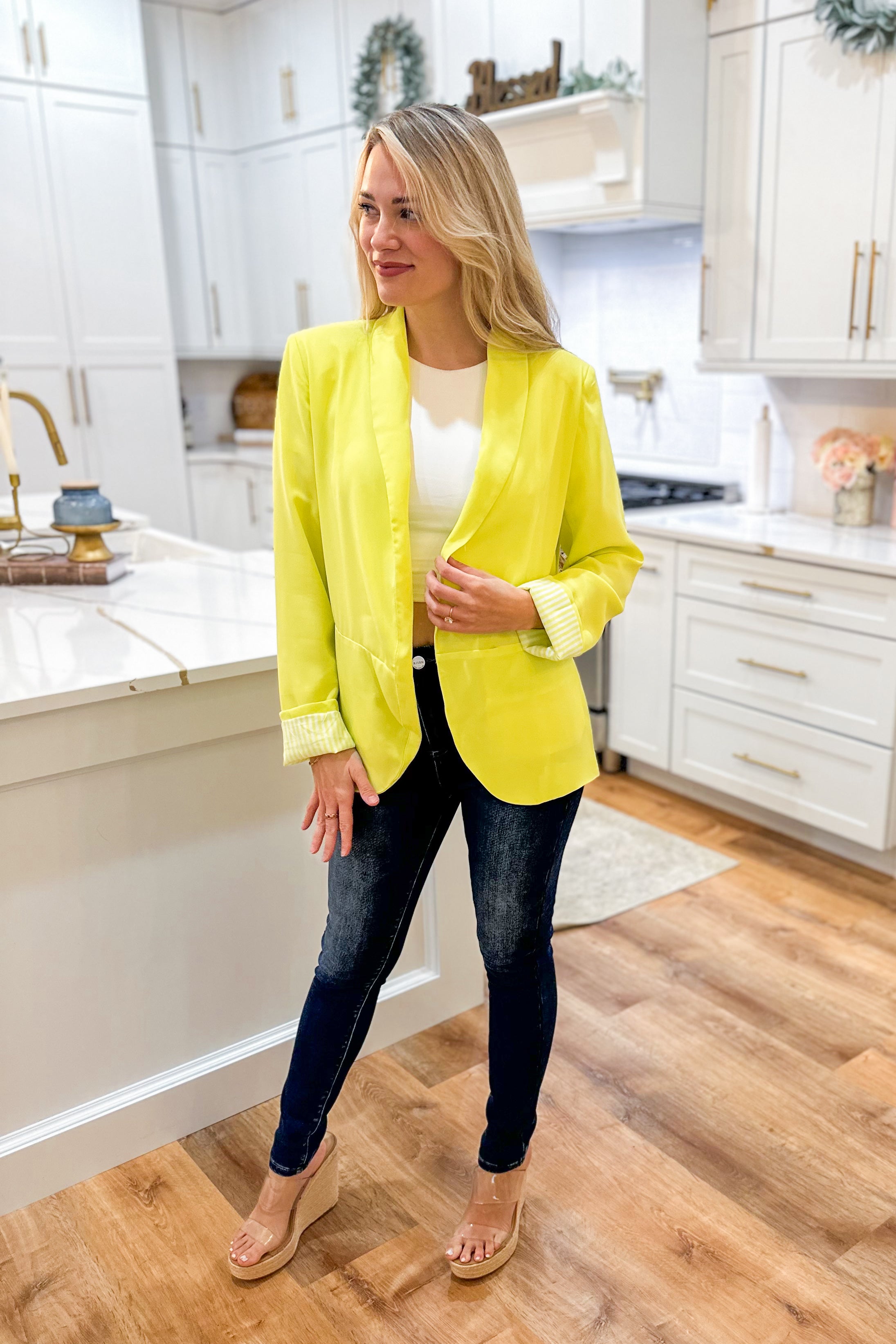 Peyton Long Sleeve Blazer - Be You Boutique