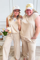 Beatrice Knitted Sleeveless Pant Set - Be You Boutique