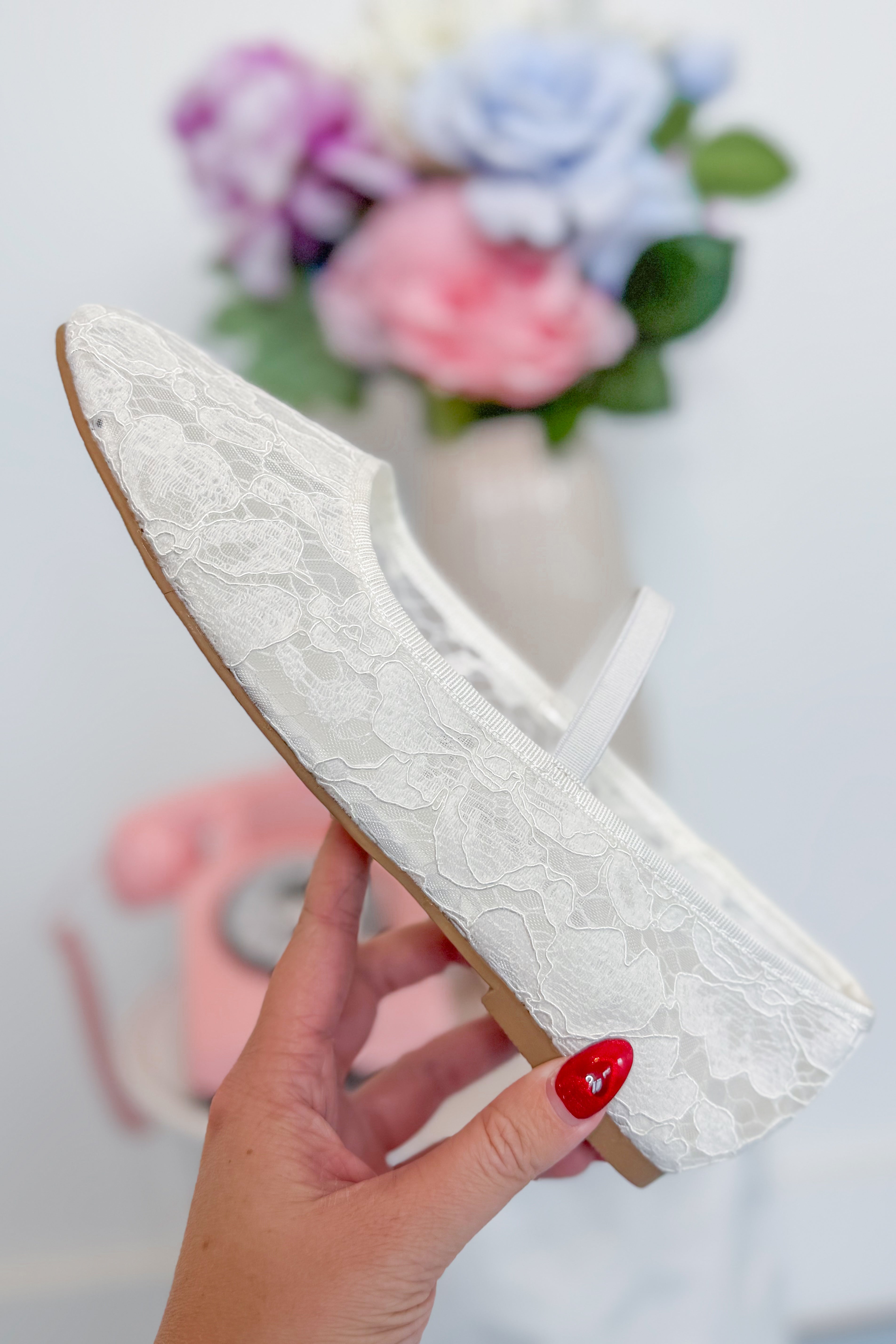 Soda Renee Lace Ballerina Flat - Be You Boutique