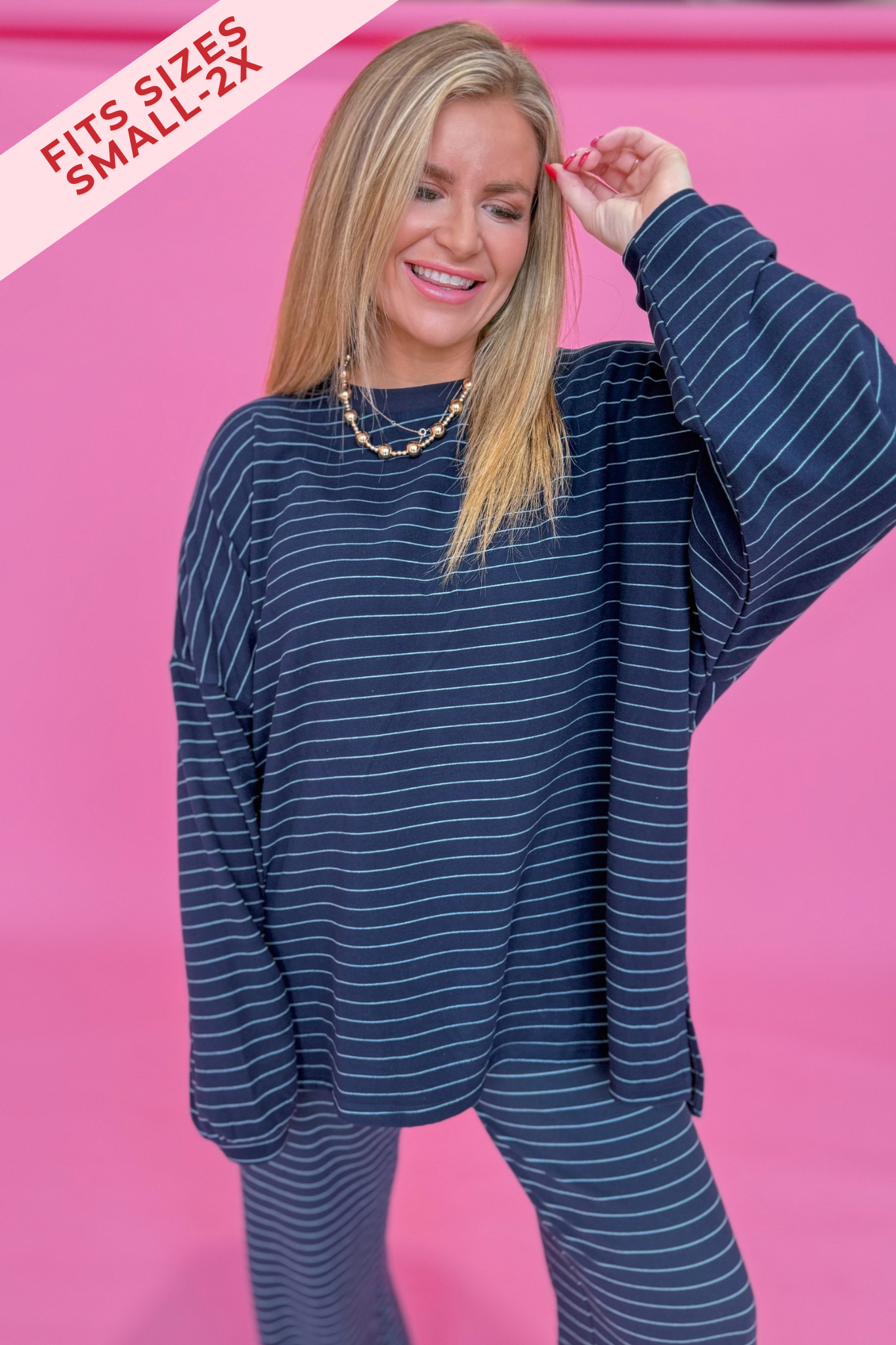 Ella Striped Long Sleeve Top - Be You Boutique