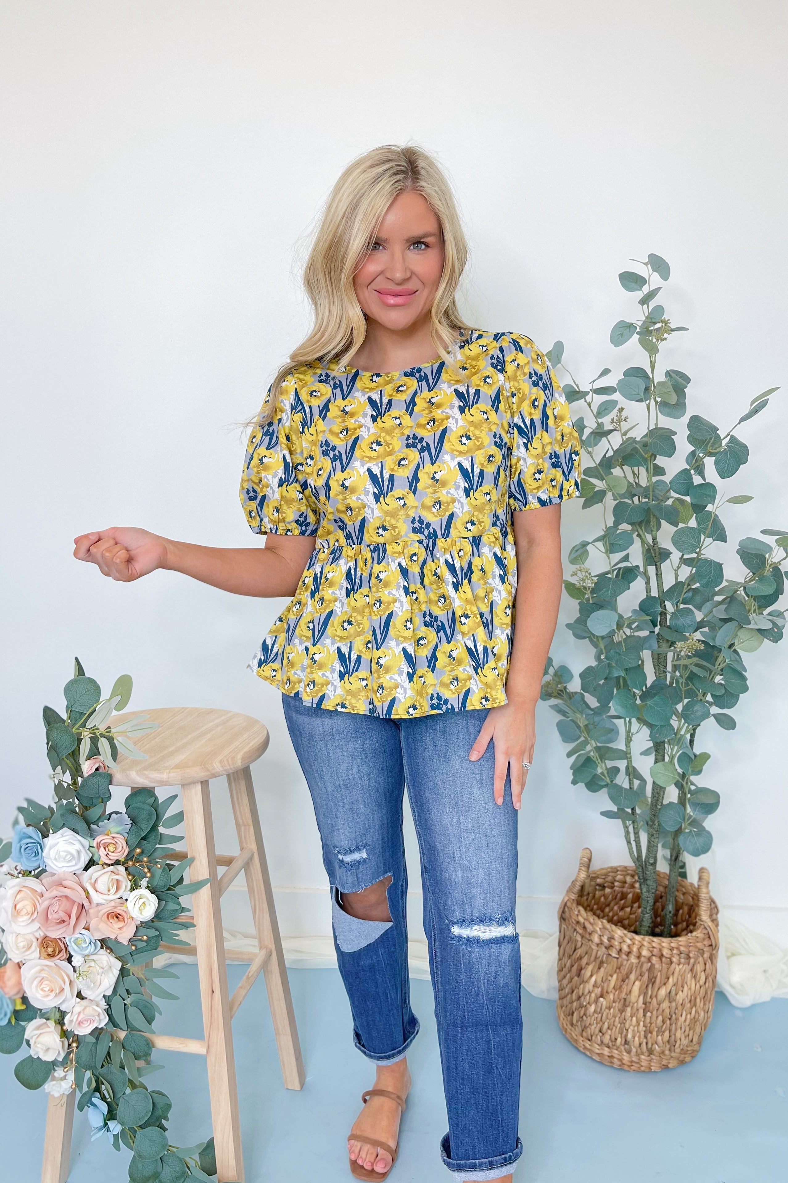 Chassity Living Floral Printed Top - Be You Boutique