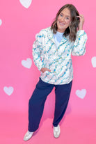 Augusta Floral Print Long Sleeve Windbreaker Jacket - Be You Boutique