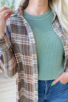 Simpson Plaid Button Down Flannel - Be You Boutique